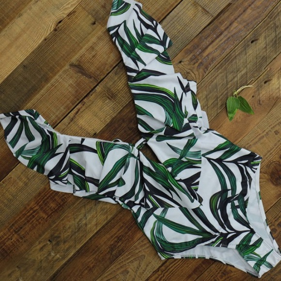 ‼️LAST ONE‼️Swimsuit Tropical Leaves - Picture 4 of 6